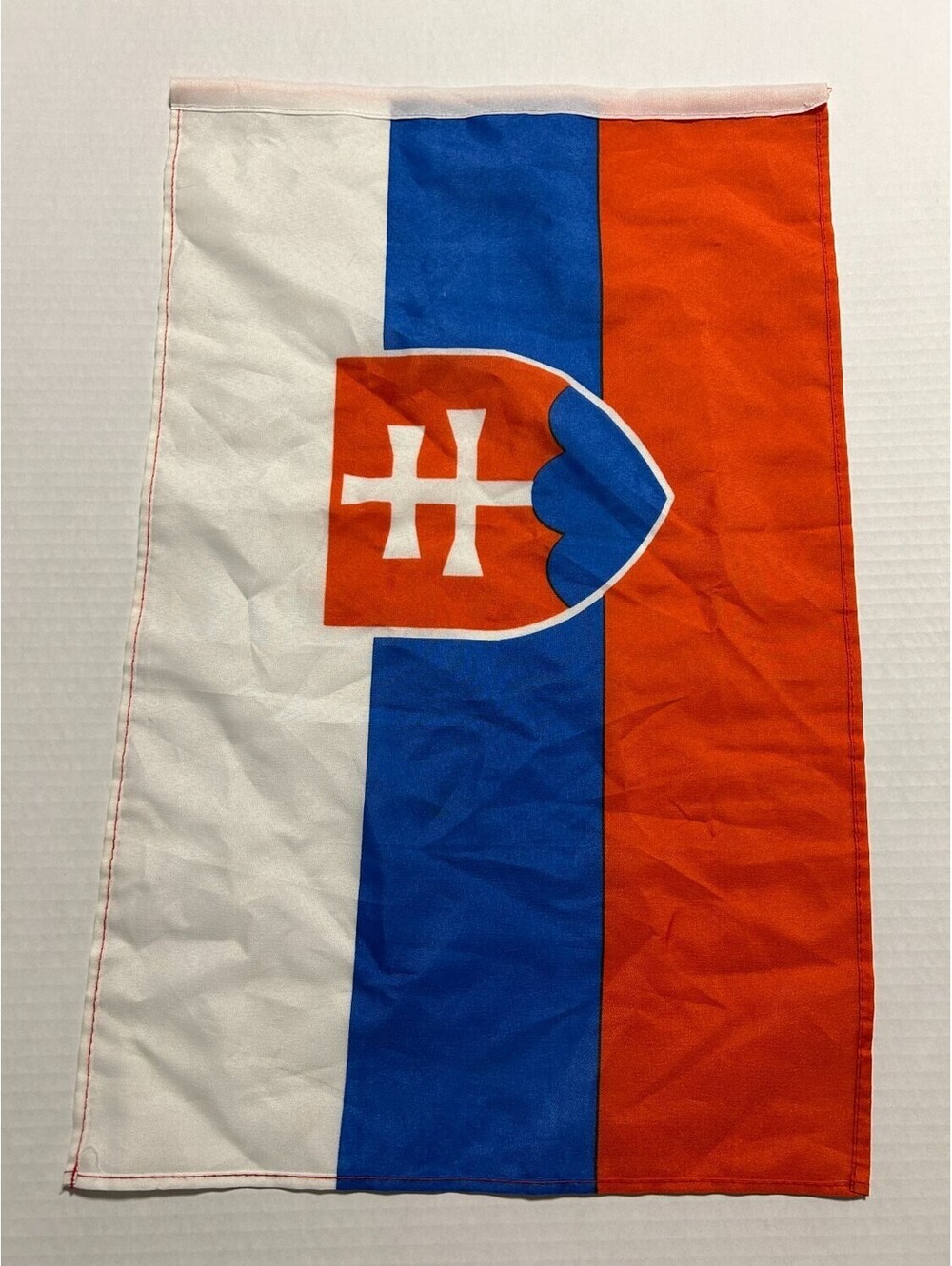 Slovakia Flag Banner Sleeve Slovakian Coat of Arms 12x19 In